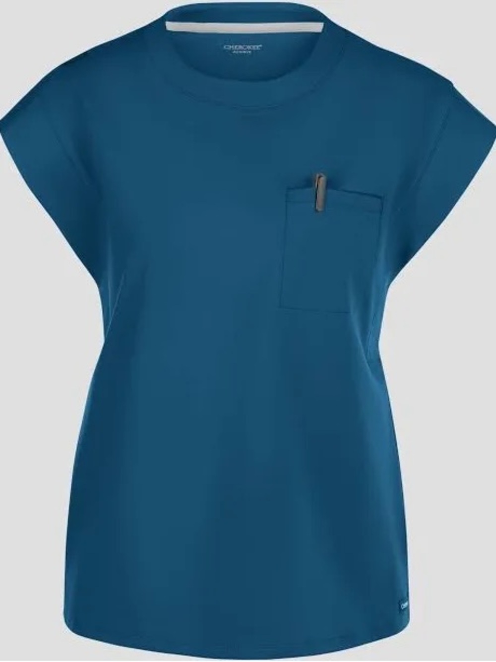 Cherokee Achieve Women's 1-Pocket STRETCH Raglan Sleeve Crew Neck Knit Scrub Top